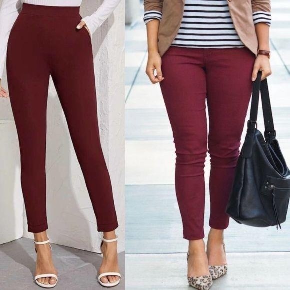 BLACK Tailored skinny cut pants pockets high rise - Picture 5 of 7